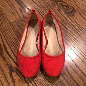 Red Suede Gap ballet flats